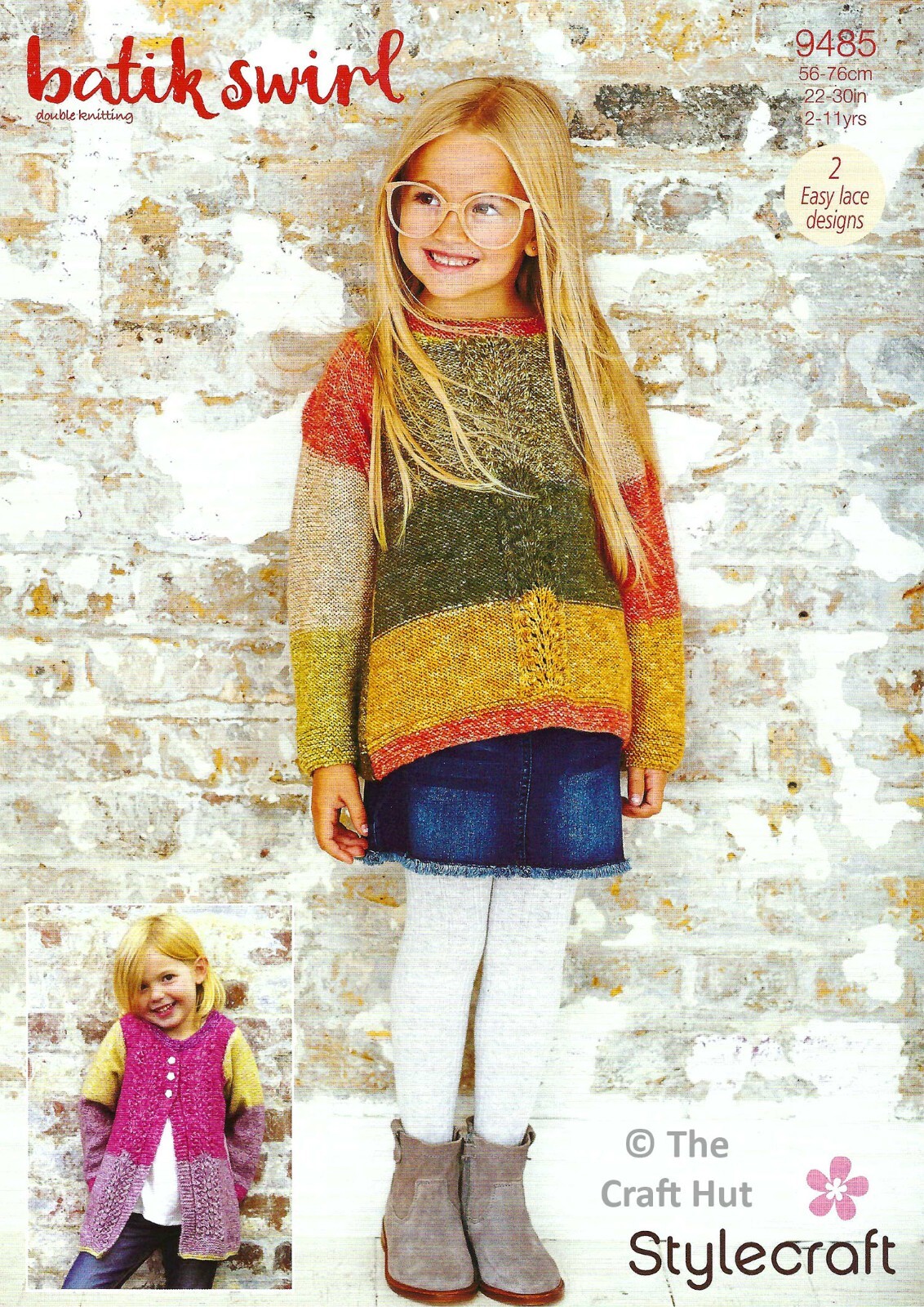 Hand Knitting PATTERN ONLY Stylecraft Girls Cardigans & Sweater 9485 New