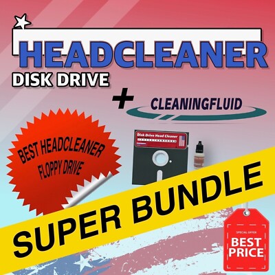 Disk Drive Head Cleaner Floppy DRIVE 5.25  APPLE COMMODORE + Cleaning Fluid 10ML