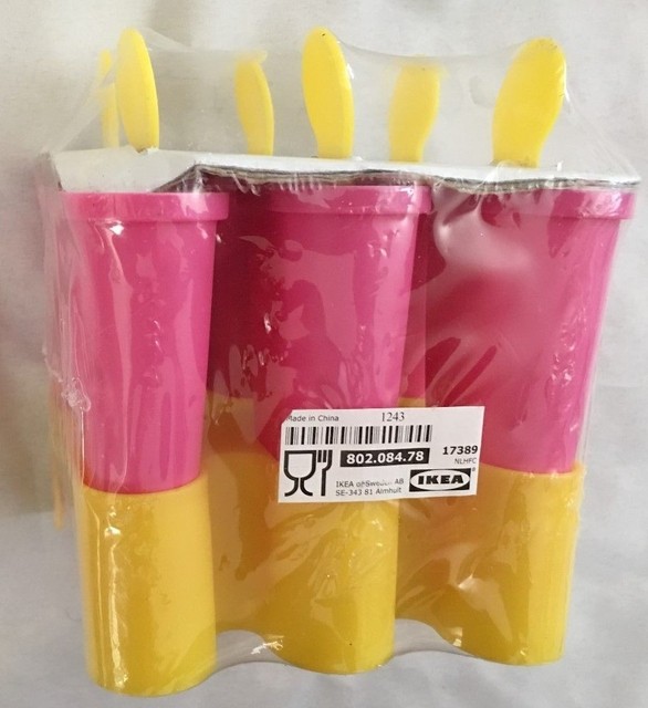 IKEA Yellow Pink 5" Popsicle Ice Mold eBay