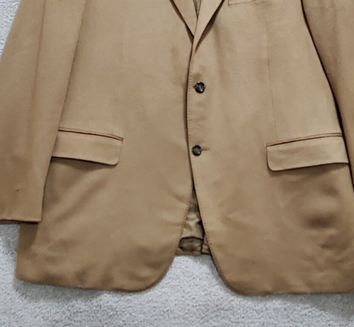 Canali Blazer Jacket Men's 40 Tan Cashmere Single Breasted Academia Business - Picture 4 of 22