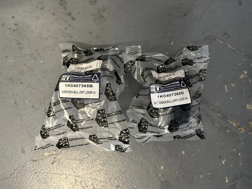 1K0407365B 1K0407366B Hamburg-Technic VW Front Lower Ball Joints Left Right Pair - Image 2 of 2