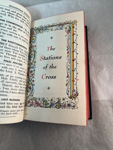 Vintage Saint Joseph Continuous Sunday Missal 1959 Color Illustrations - Imagen 6 de 11