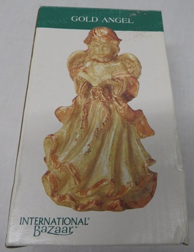 Internationaler Basar Weihnachten Gold Engel Neu im Karton, 4" 4 Variationen verfügbar - Bild 14 von 17