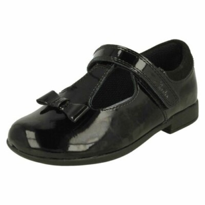 Clarks Mädchen-Schulschuhe 'Tasha Bay' – Mary-Jane Stil Mit Klettverschluss, Aus Leder, Verschiedene Breiten