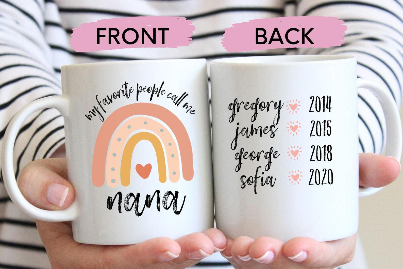 Taza personalizada Nana Gift My Favorite People Call Me Nana Nana regalo para Nana