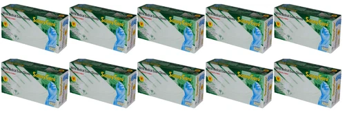 SUNNYCARE BLUE NITRILE MEDICAL GLOVES - 8602 MED - CASE OF 10 BOXES (100/BOX)