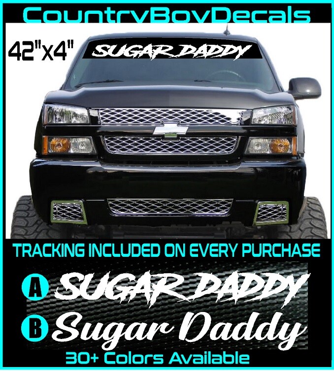 Daddy's Money 40 WINDSHIELD Vinyl DECAL Sticker Diesel Truck Car Turbo Boost GT - Foto 3