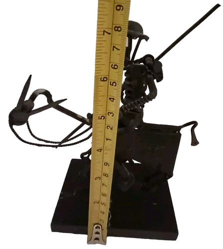Vintage Don Quixote Brutality Steam Punk Metal Art Sculpture Based On Picasso - Picture 5 of 16