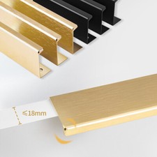 Edge Mounted Hidden Finger Cabinet Cupboard Home Kitchen Door Pull Trim Handle