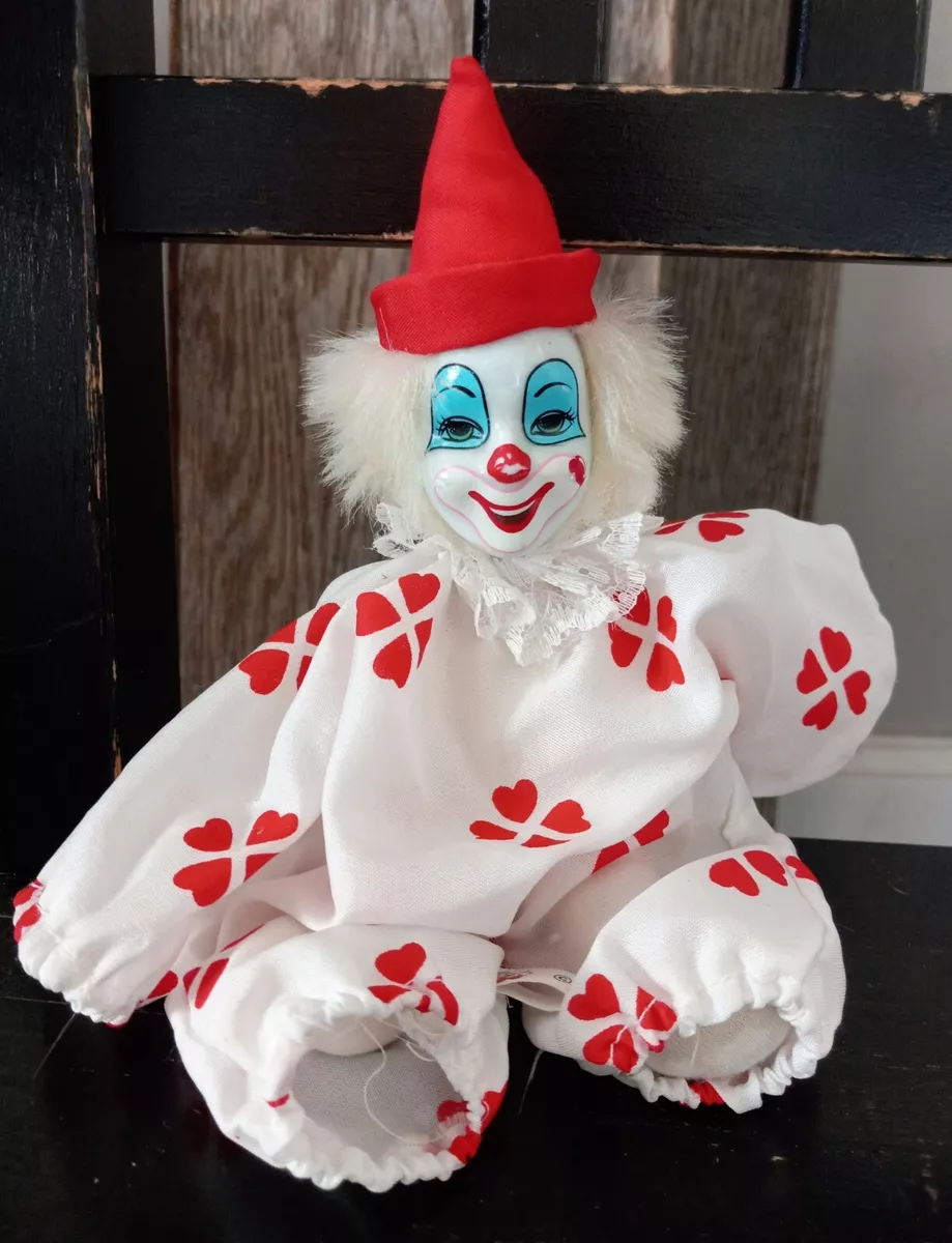 Vintage Clown Porcelain Face Bean Bag Body Clown Tagged eBay