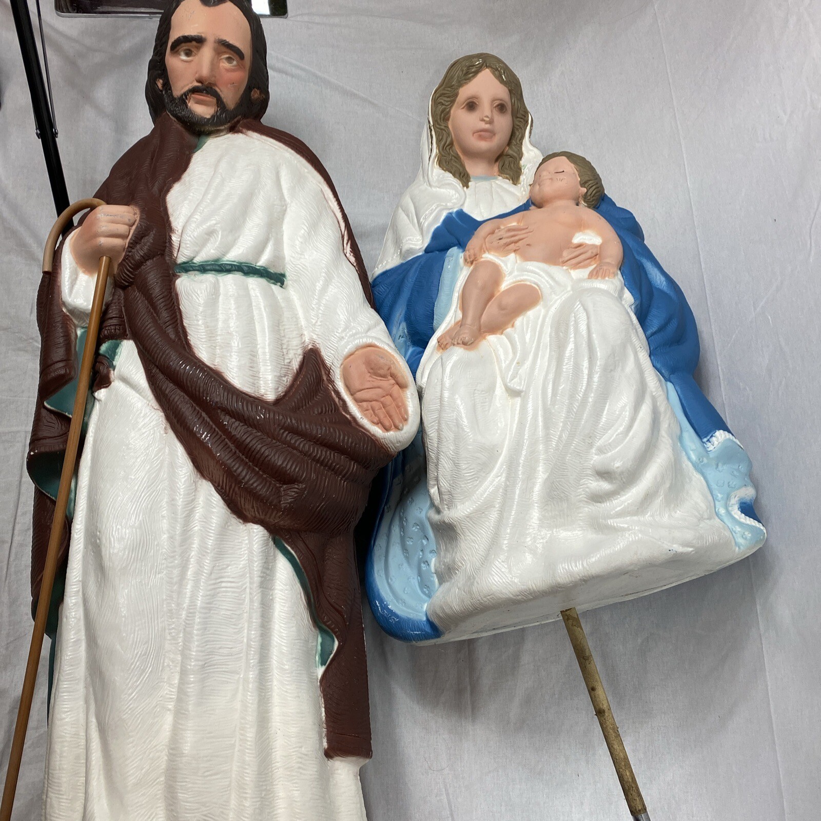 Vintage 1997 TPI Blow mold Mary Jesus Joseph Christmas Nativity Yard