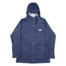Penfield Womens Rain Jacket Blue Hooded L