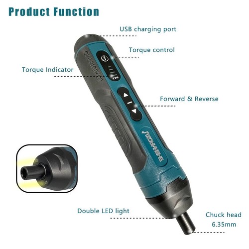 Torque adjustable straight shank 3.6V electric screwdriver - Picture 5 of 11