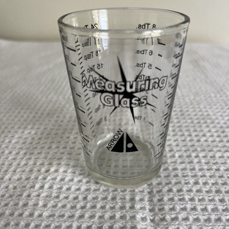 Arrow Measuring Glass. Black. Oz, Tbs, Tsp, and Ml. 