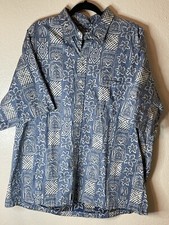 Vtg Cooke Street Hawaiian Aloha Shirt 2XL Reverse Print