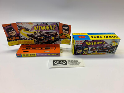 Corgi Toys Batmobil 267 Repro Box - Erstausgabe Serie 1966 - Exakte Repro