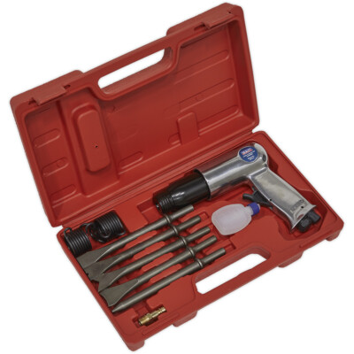 Langhub Drucklufthammer & Meißel Kit - 1/4'' BSP - 67mm Hub - Aufbewahrungskoffer