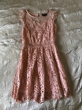Women Pink Lace Dress Size Medium
