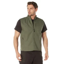Olive Drab Undercover Travel Vest - Men's 12 Pocket Tactical Vest Rothco 2721