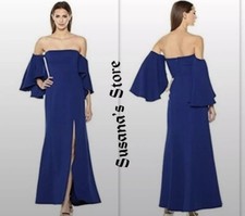 NWT BCBG MAXAZRIA SIZE 6  Simone Off Shoulder Front Slit Gown Maxi Dress $338