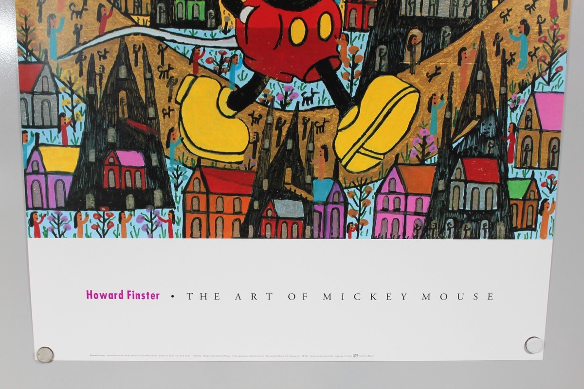 Howard Finster The Art of Mickey Mouse 1980s Offset Poster NEW 
