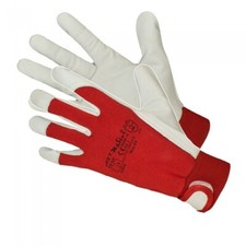 Heavy Duty Red Lined Work Gloves High Quality Leather Goatskin Drivers Mechanic