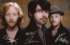 BIFFY CLYRO ENTIRE GROUP AUTOGRAPH SIGNED PP PHOTO POSTER