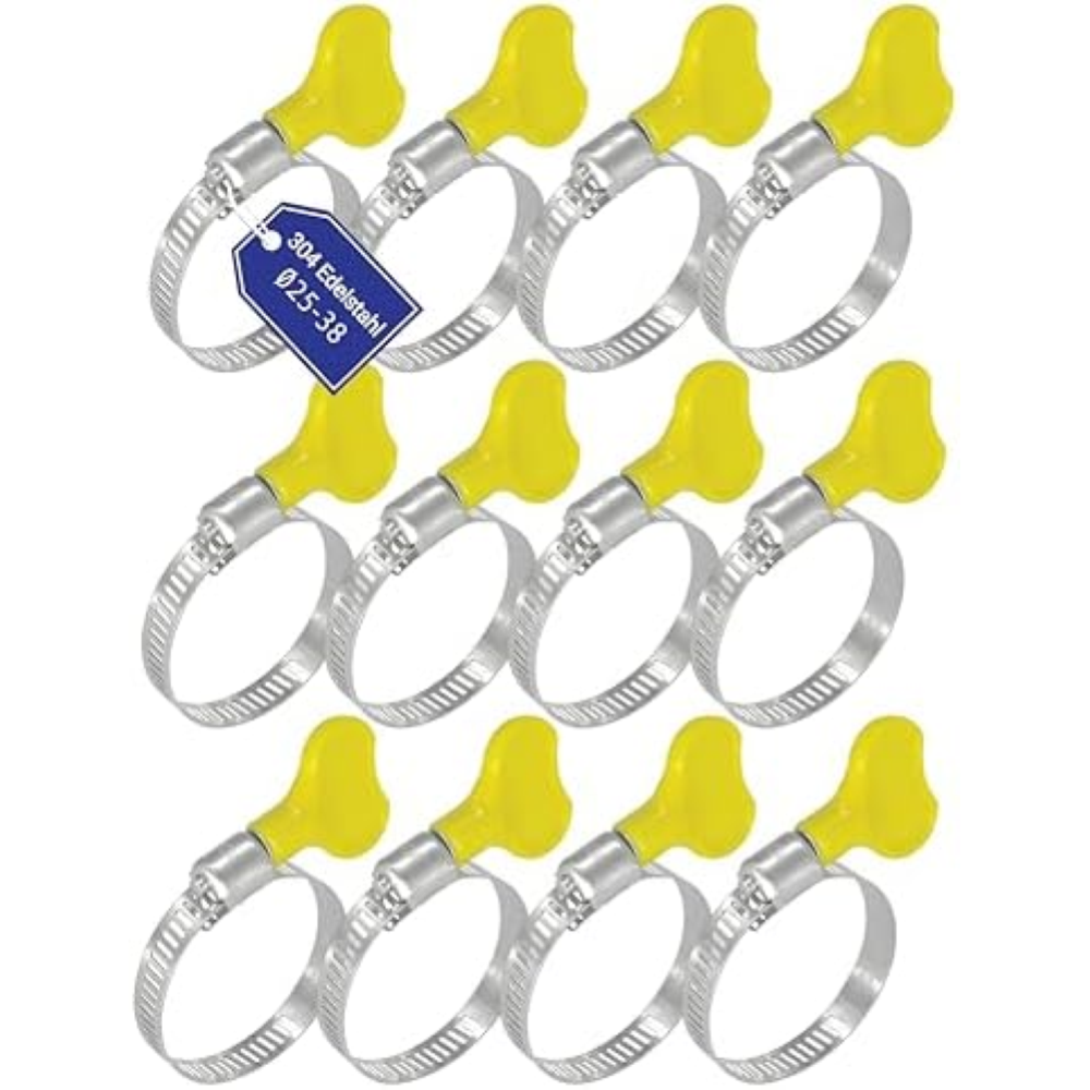 AZISHA Fascette Metalliche Stringitubo 10-70mm 30 Pezzi - 304 Fascette Stringitu