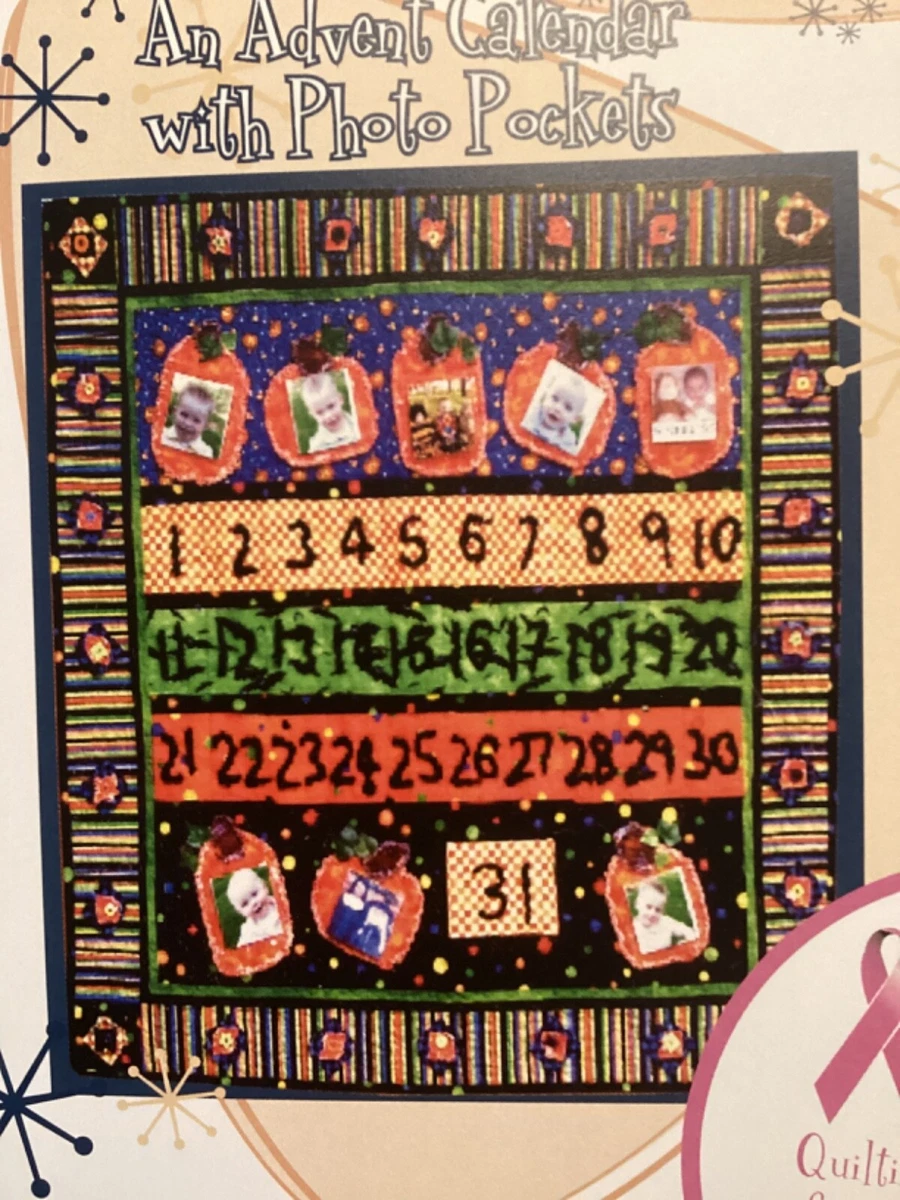 PATTERN Halloween Advent Calendar Quilt w/ Photo Pockets NEW Cookies  Creations | eBay