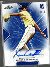 2021 Leaf Perfect Game Showcase Blue #BAXC3 Xavier Cardenas III Auto /15
