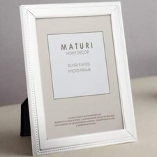 Image of SILVER PLATED PHOTO FRAME - BEAD EDGE FINISH, 4 X 6-INCH (10 X 15CM) MATURI