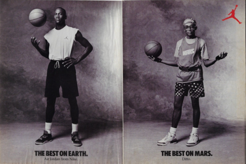 Vintage 1988 NIKE AIR JORDAN SPIKE LEE MARS BLACKMON 2 Pg Best VINTAGE PRINT AD