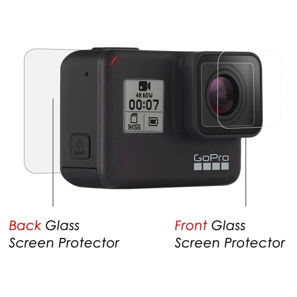 Premium Tempered Glass Screen Protector for GoPro Hero 7 | 6 | 5 (4 Pack) - Image 2 of 4