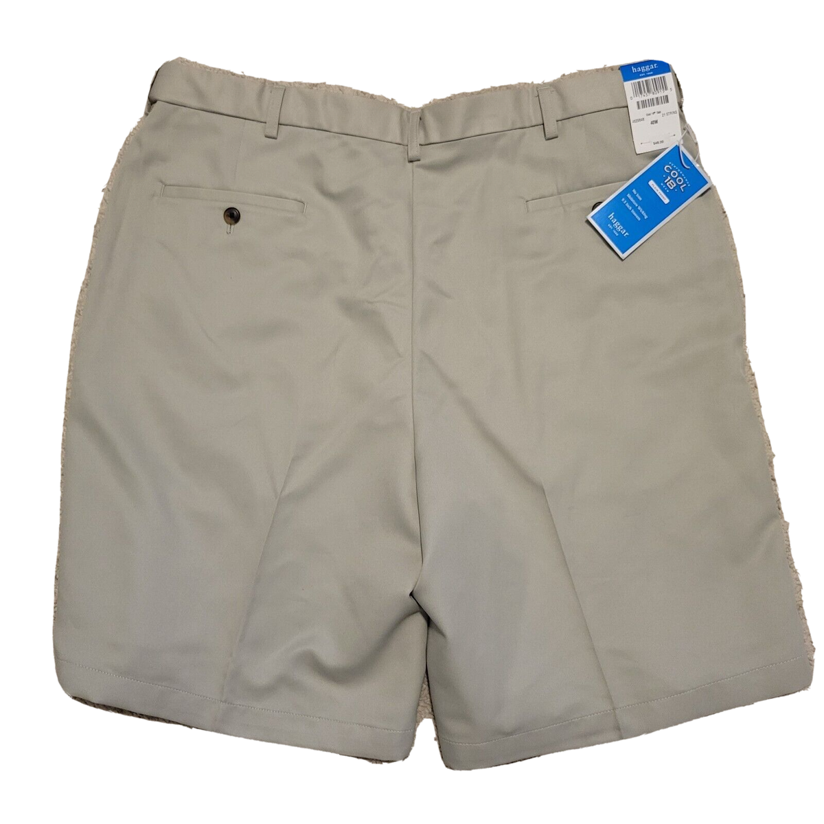 Haggar Pantaloncini Uomo Cool 18 Pro - Vestibilità Dritta, Comfort Massimo, Grigio Casual, Taglia 54