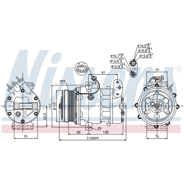 Kompressor Klimaanlage FüR Opel Astra G CC F48_ F08_ Zafira A F75_ F35_-image