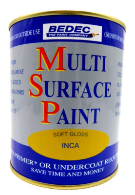 BEDEC Multi Surface Paint - SOFT GLOSS INCA - 750 ml - Ideal für Fliesen