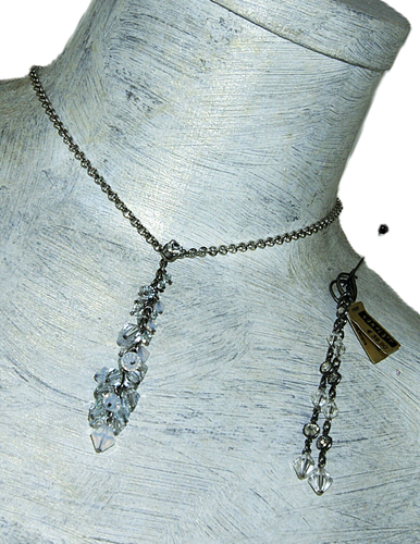 Kette silber Konplott Perlenanhänger weiss, Ohrhänger "Atlantis" silber lang - Bild 2 von 11