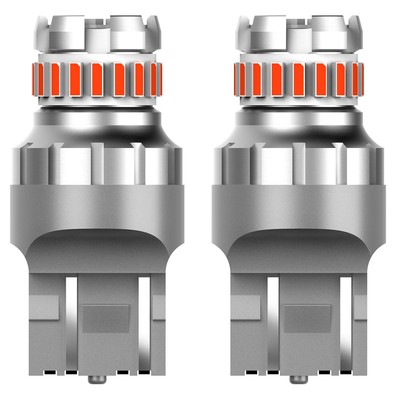 AUXITO 7443 7440 LED Red Strobe Flash Brake Stop Tail Parking Light Bulbs CANBUS