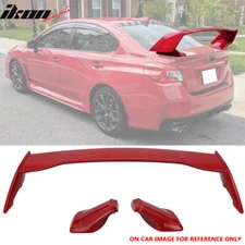 Fits 12-16 Subaru Impreza 15-21 WRX STI Style Trunk Spoiler Lip Painted #M7Y Red