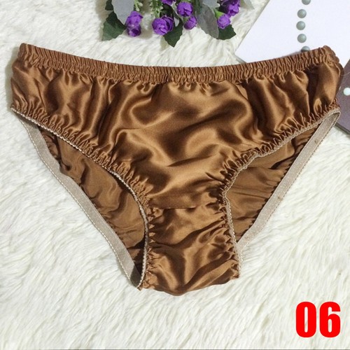 Men's Satin Silk Briefs Panties Lingerie Knickers Breathable Underpants L-2XL - 第 9/26 張圖片
