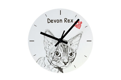 Devon Rex Uhr mit Pferdebild Art-Dog