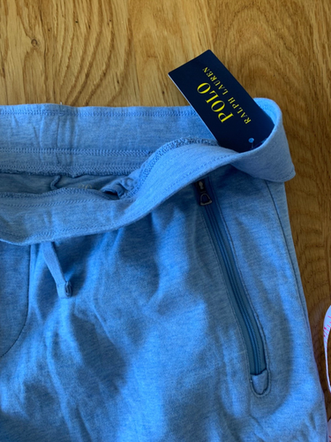 POLO RALPH LAUREN LIGHT BLUE MEN’ S LOUNGE SWEAT SHORTS SIZE LARGE - Picture 10 of 13