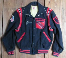 Vintage 1960s Middletown Hockey Club Varsity Team Jacket AHA Hershey Bears Jr.s