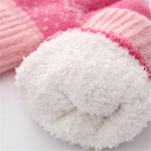 Children's Gloves On String Lovely mittens Warm Best Gift Unisex Knitted Winter - Picture 10 of 15