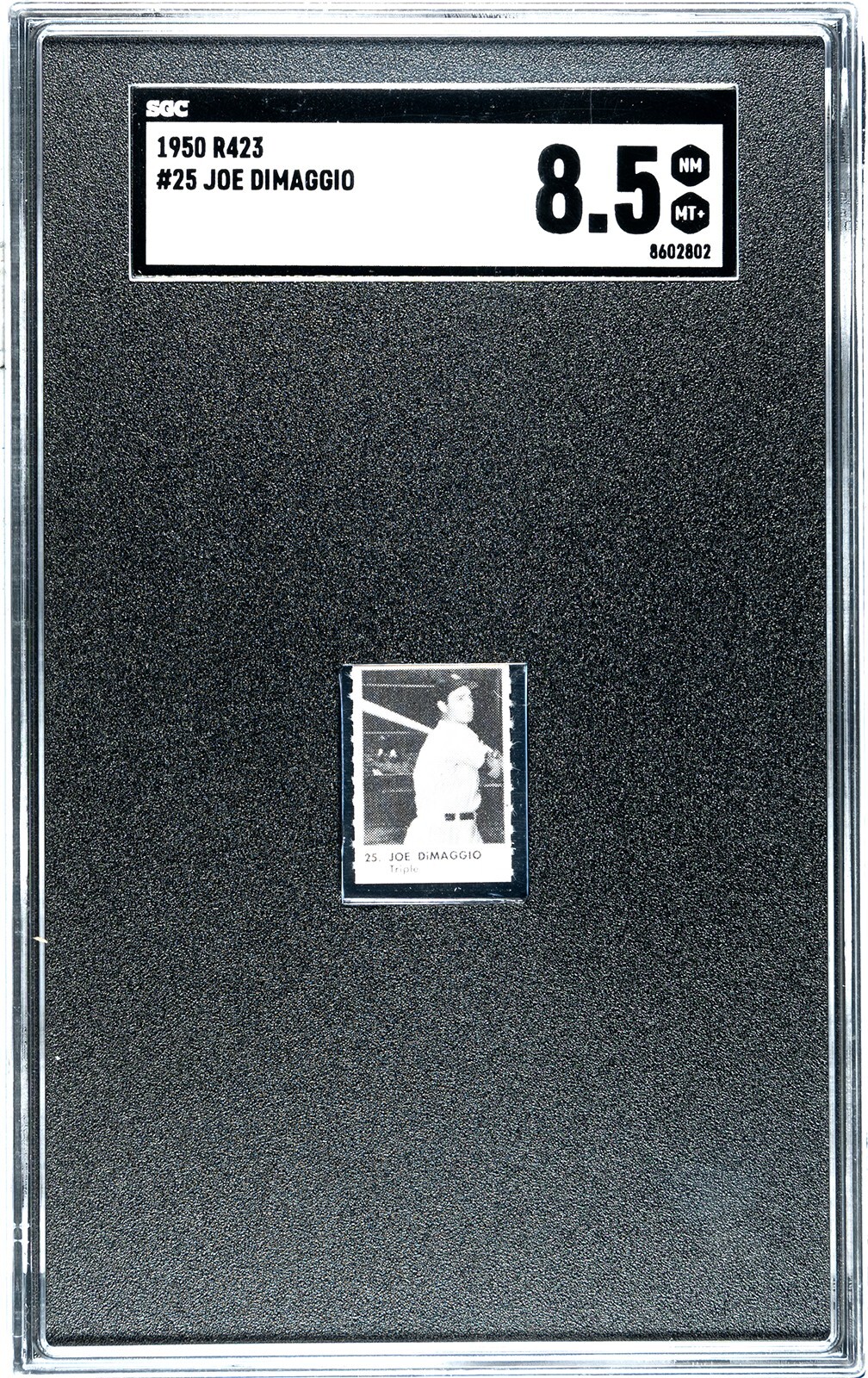Joe DiMaggio #25 Baseball Cards 1950 R423 trading card — raw and PSA graded price guide