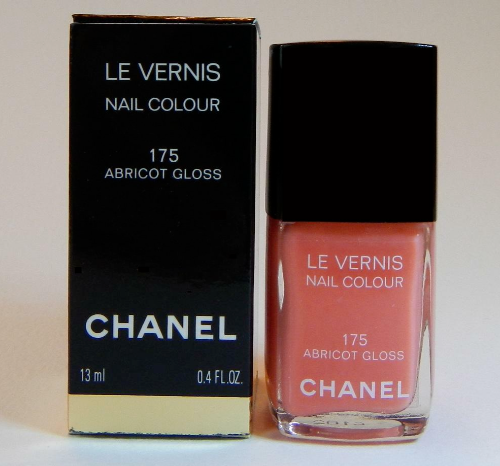 CHANEL 175 ABRICOT GLOSS V Rare Vintage Sheer Coral Nail Varnish