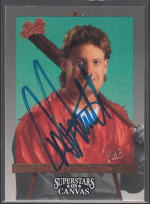 DARREN DAULTON 1993 Leaf Studio Superstars on Canvas 7 TTM/IP Signed Autographed