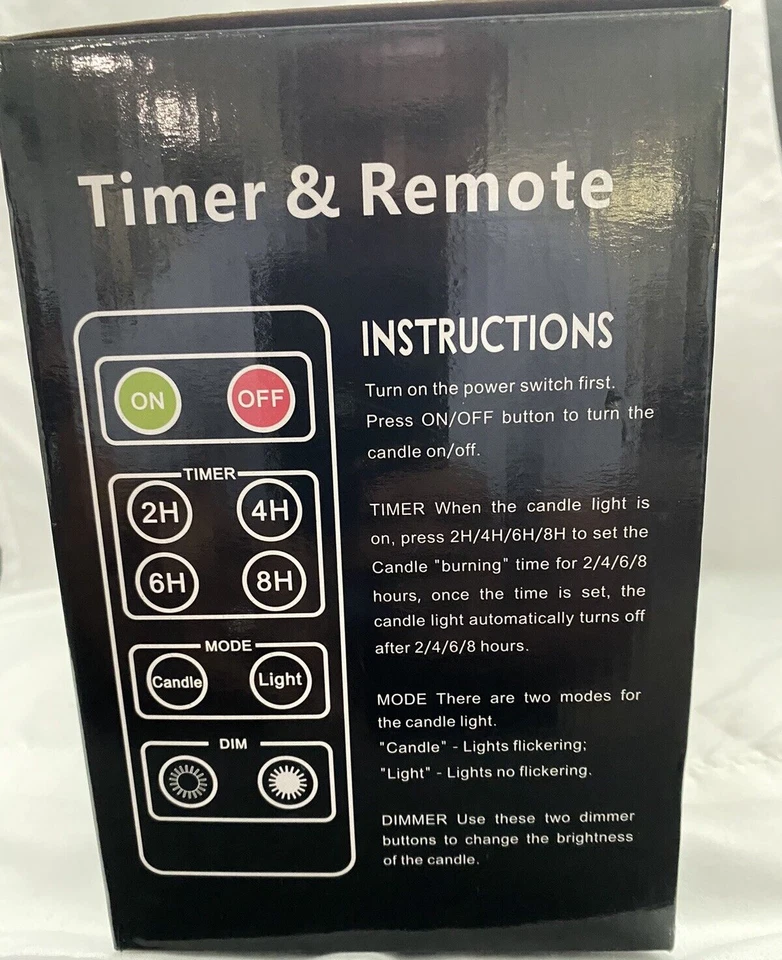 RY-KING PILLAR SIN LLAMA LED CERA REAL Juego de velas Temporizador 4" 5" 6" 7" 8" 9" Foto 3 de 4