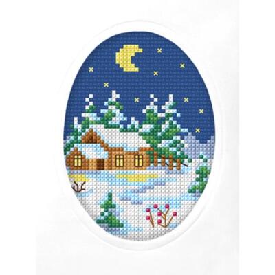 Dorf - Kreuzstich Weihnachtskarten Set von Orchidea