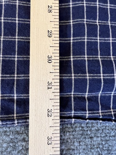 Lee Mens VTG Shirt Blue White Gingham Short Sleeve Button Up Western Cowboy - Picture 10 of 10